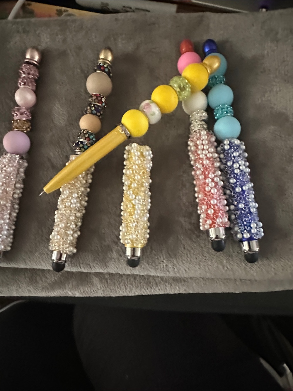 Beaded Pearl Stylus Pen  - Yellow, Pink, Blue, Purple, Cream  $12 each